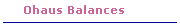 Ohaus Balances